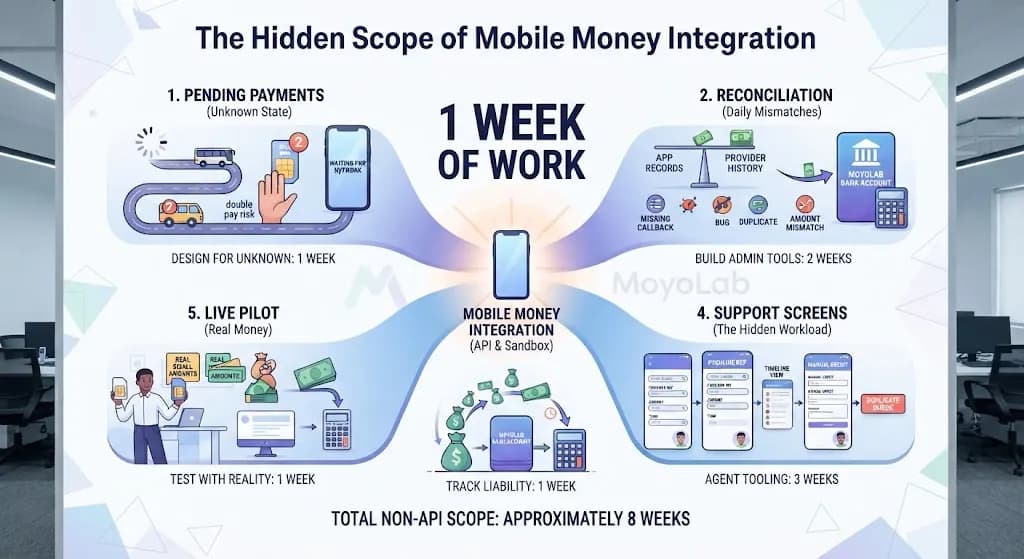 Mobile Money Integration: What Changes in Your Product, Not the API